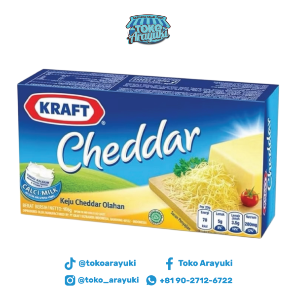 Keju Kraft Cheddar 200 gr