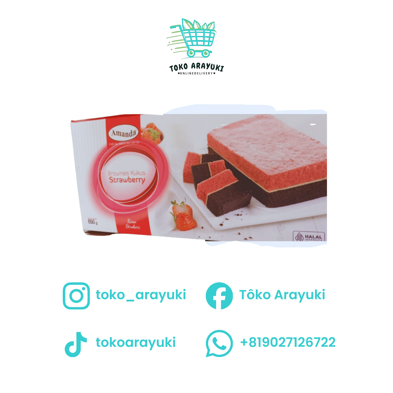 Amanda Brownies Strawberry (Pre Order)